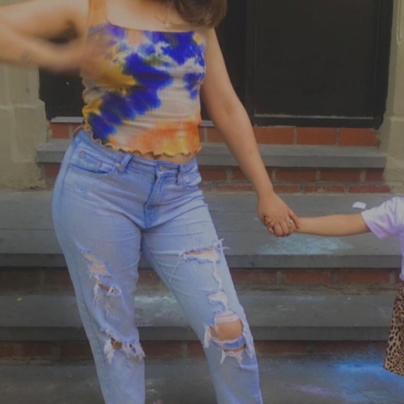 Washed color tank crop top - Picture 2 of 2